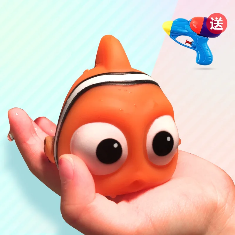 

Children Bath Toy Soft Silcone Tub Water Spouting Nemo-Baby Play with Water Animal Boys And Girls Play Water