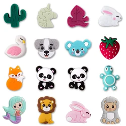 5pcs Silicone Beads Baby Teether Rainbow Cloud Tiny Rod Rodent Food Grade Teeth DIY Pacifier Chain Nursing Bracelet Baby Product