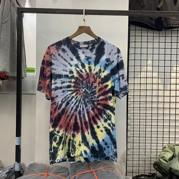 

2020ss Travis Scott Cactus Jack T-Shirt Men Women Tie-Dye Highest In The Room Tops Tees Oversized Cotton T-Shirt Men