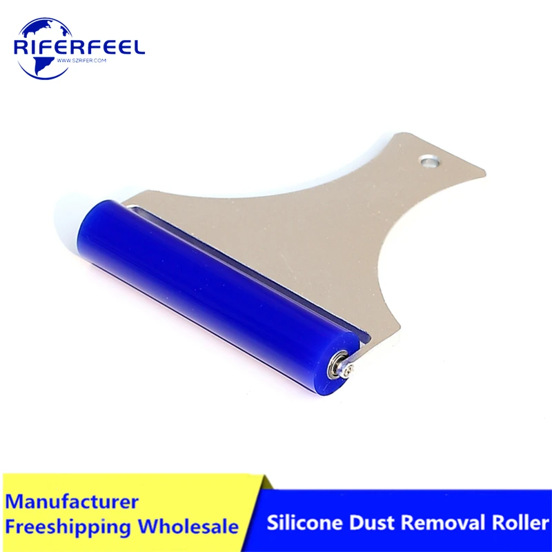 Mini Silicone Manual Dust Removal Sticky Roller Anti-static Cleaner Tool Cleanroom Silicon Tacky Roller With Flat Sheet Handle
