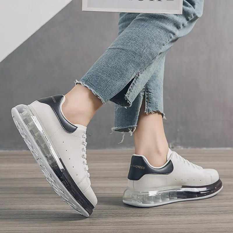 High quelity leather sneakers unisex shoes 2020 spring fasion trekking shoes men leather white sneakers