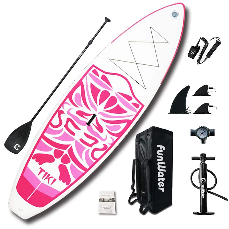FunWater надувной 10ƌ × 33 &quot× 6&quot Ультра легкий (17 6 фунтов) SUP для всех уровней
