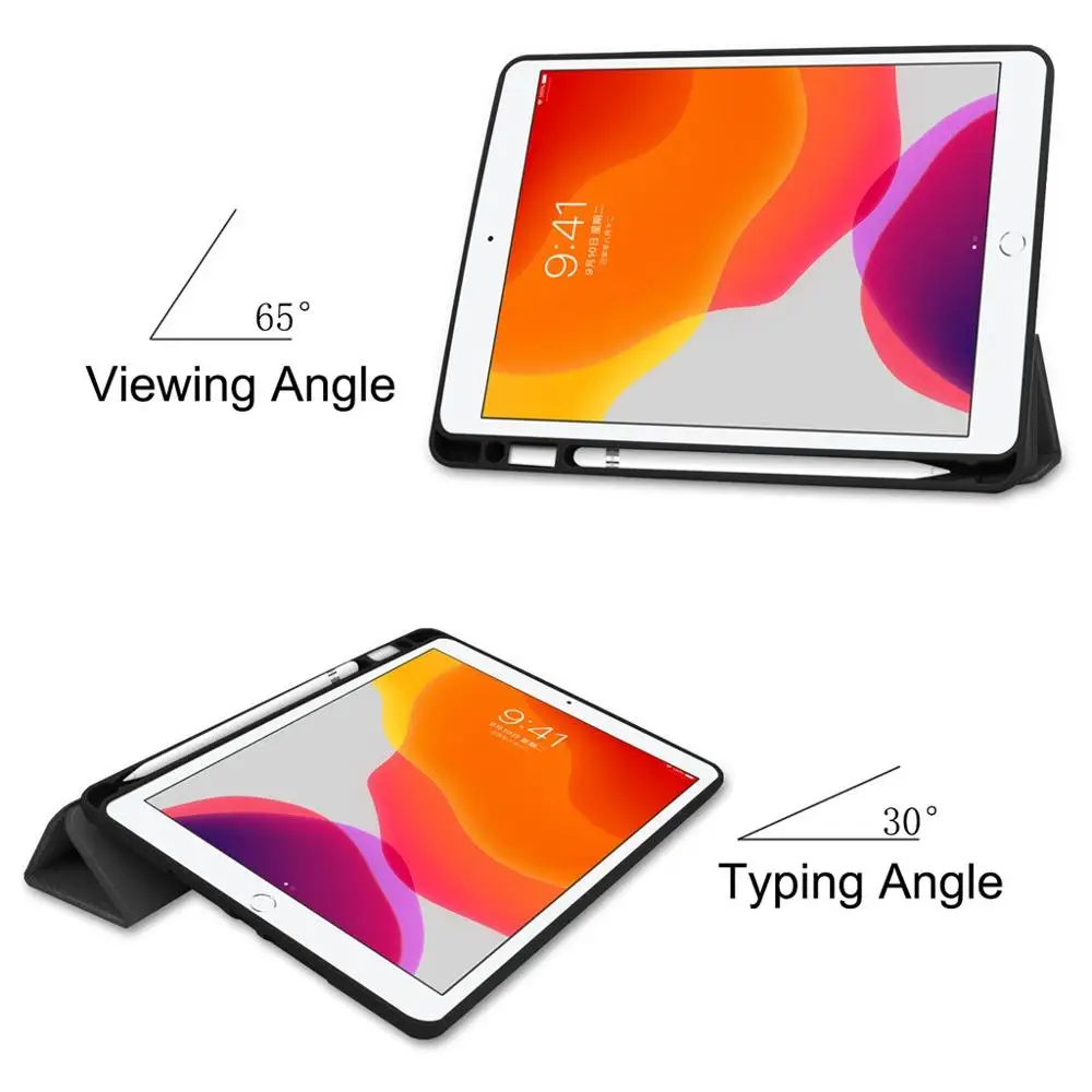 Умный чехол для Apple iPad 7 го поколения 10 2 дюйма 2019 тонкий подставка с держателем