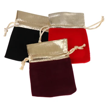 

10pcs/lot 7x9cm 10x12cm 12x15cm Drawstring Bags Wedding Gift Bags Jewelry Packaging Display Velvet Pouches Drawstring Packing