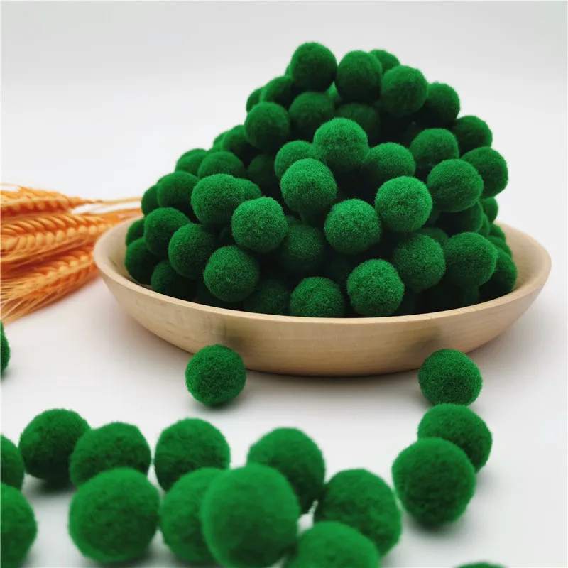 22 Kelly Green 8 мм 10 мм/15 мм/20 мм/25 мм/30 мм DIY мягкие шарики-Помпоны пушистые плюшевые помпоны меховой шар ручной работы детские игрушки свадебный Рождественский Декор 10 г - Цвет: 22 Kelly Green