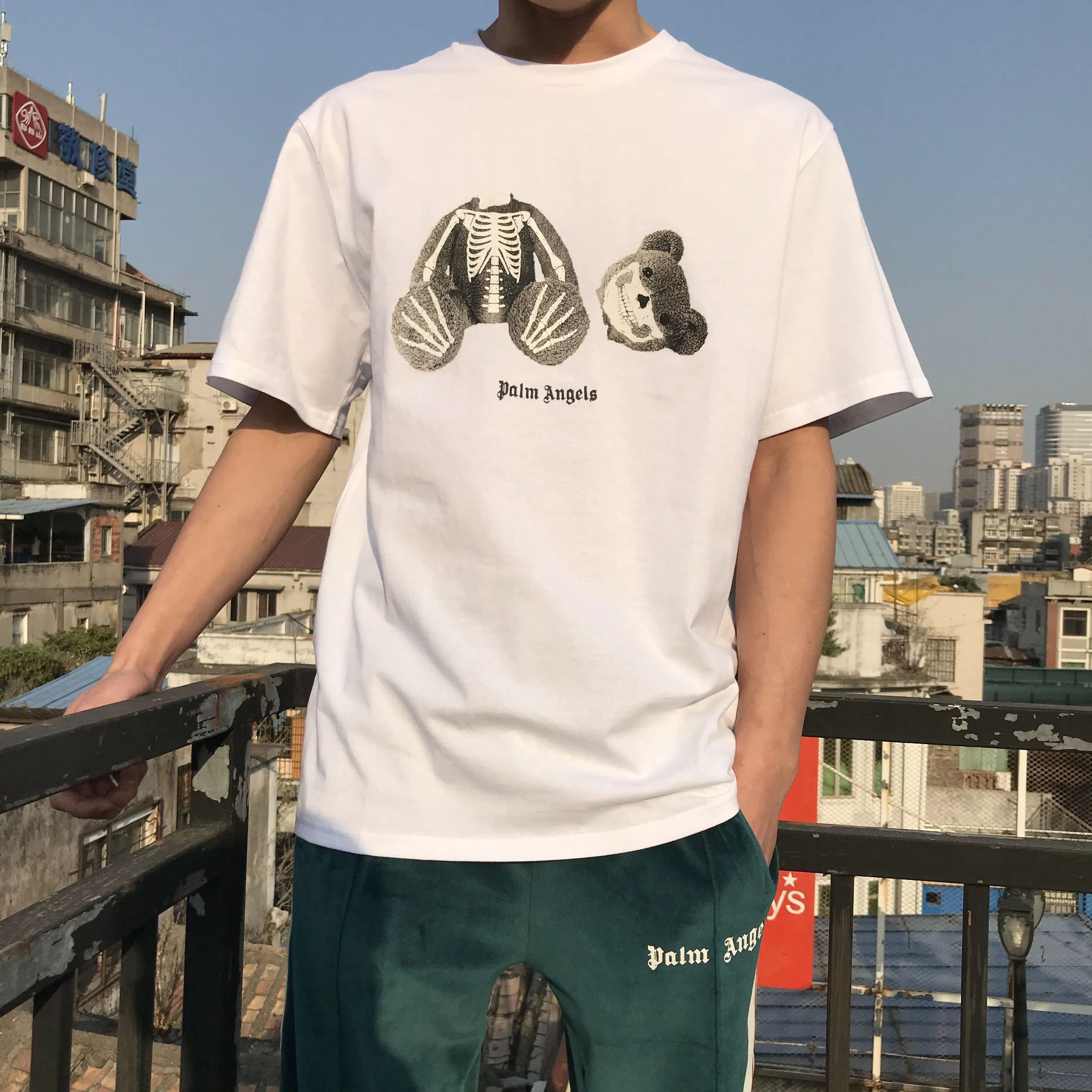 Palm Angels Love Skull Head Broken Bear 
