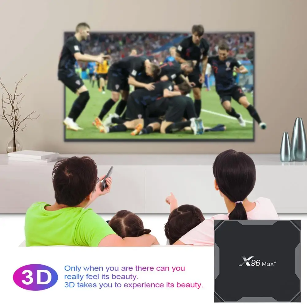 X96 Max Dual HDMI 4K Set-Up TV Box 64-bit Quad Core 1000M HD Network Media Player 4GB RAM+64GB ROM Android 9.0 OS Smart TV Box