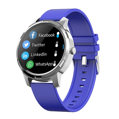 blue Full Touch Bluetooth Smart Watch Women Heart Rate Blood Oxygen Pressure Fitness Tracker IP67 Waterproof Sport Smart Watch Men - Цвет: blue