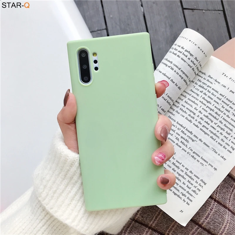 Candy Color Matte Silicone Phone Case For Samsung Galaxy Note 20 Ultra Note 10 Plus Lite 9 8 S10 Ultra-thin Tpu Back Cover cute phone cases for samsung  Cases For Samsung