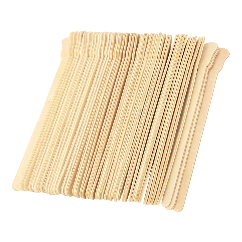 Lots 100 Pieces Professional Disposable Wooden Waxing Spatula Tongue Depressor Tattoo Wax Stick Medication Mixing Sticks