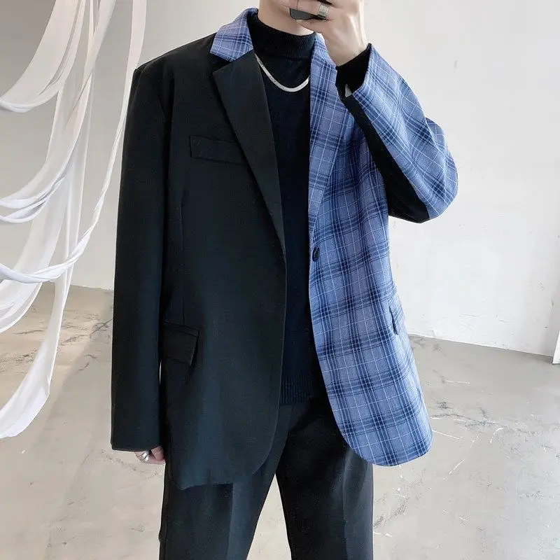 Special Offers Big-Size Blazers Color-Block Iefb/men's Coat Suit Patchwork Single-Breasted Wear  pBQKM31GEXL