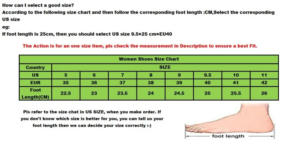 women shoes size