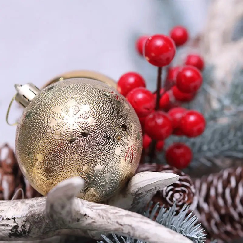 24 6 см шт Рождественский шар УКРАШЕНИЯ ОКРАШЕННЫЕ небьющиеся рождественские украшения