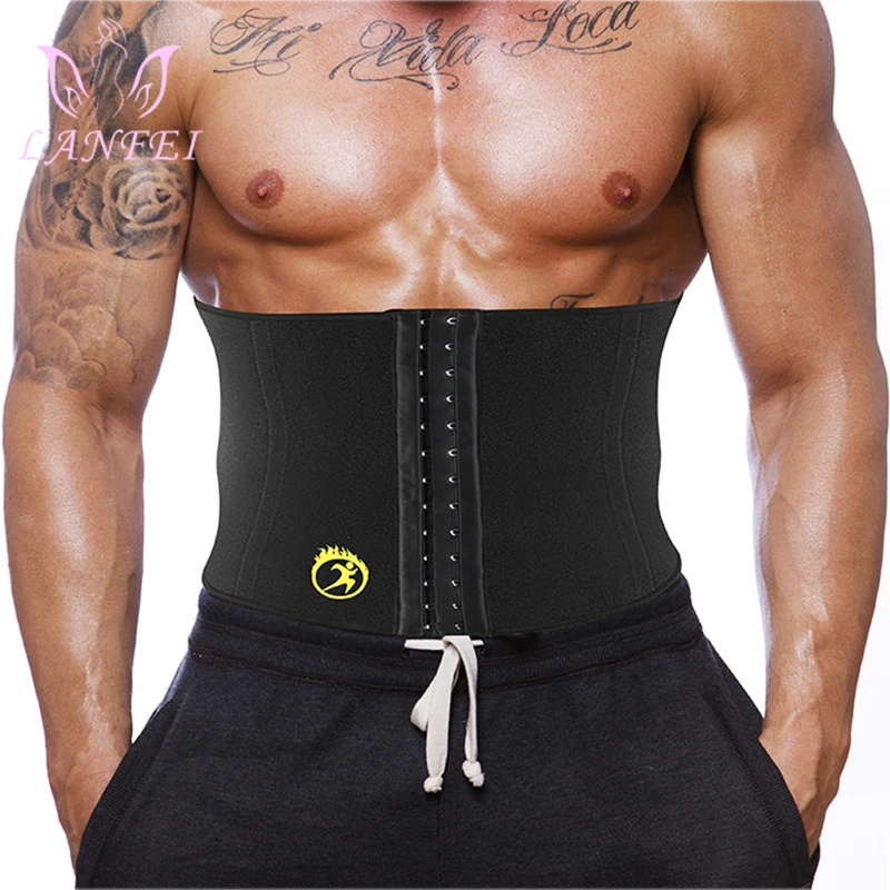 LANFEI Body Shaper Утягивающее Корректирующее белье Для мужчин неопрен сауне впитывает пот и Вес потери для занятий спортом Фитнес моделирования ремень корсет