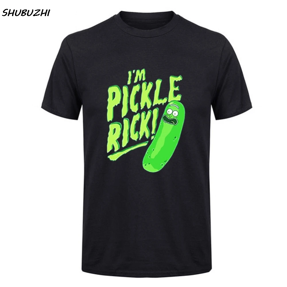 I am pickle rick, мужские футболки, новинка, Рик и Морти, футболка, мужская, короткий рукав, хлопок, брендовые топы, мужские футболки, Camisetas, европейский размер - Цвет: same as picture