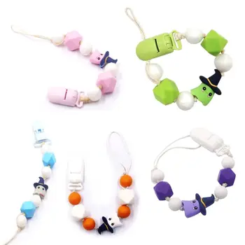 

Silicone Pacifier Clips Pacifier Chain for Nipples Baby Shower Gift Teething Toy