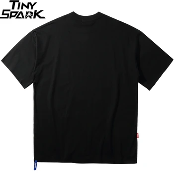 Oversize Hip Hop T Shirt Men 2020 Streetwear Harajuku Masked Man Print Tshirt Short Sleeve Cotton Casual T-Shirt Black Plus Size 2