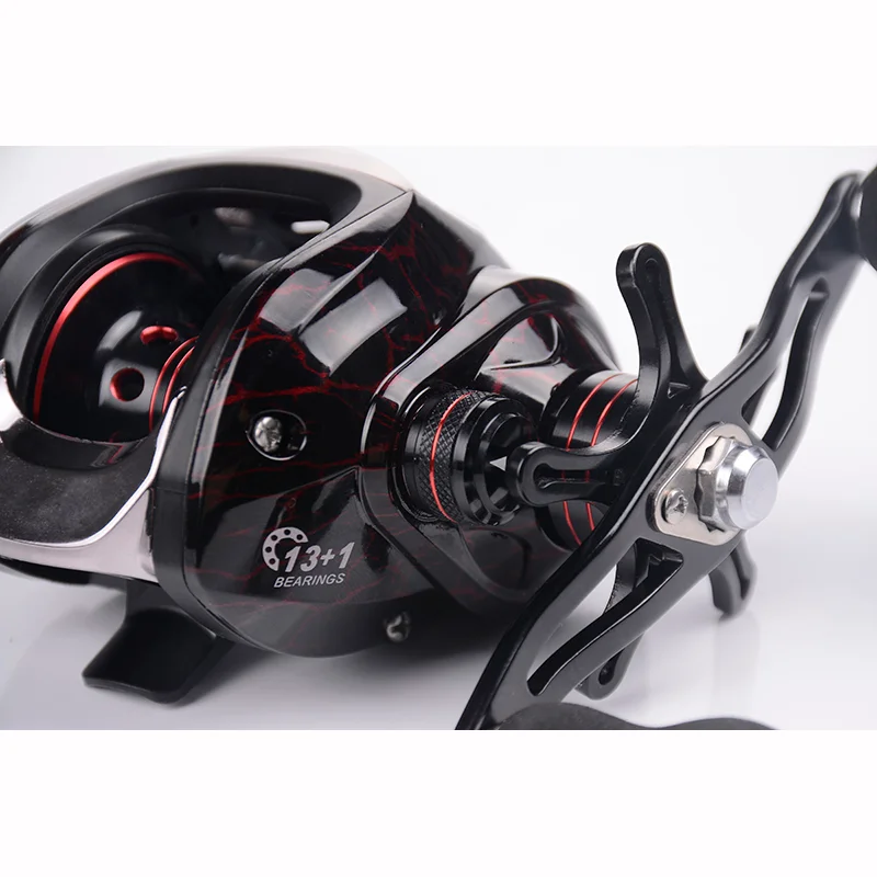 Lizard 13BB Gear Ratio 6.3:1 Fishing Tackle Baitcast Wheel Boat Bait Casting Fishing Reels for Carp Bass Pike Trout Fishing