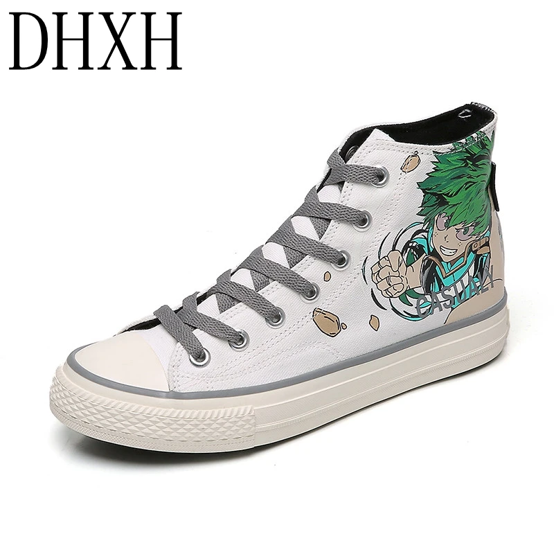 

2020 new canvas shoes high to help Korean version of the trend of wild cartoon anime casual shoes men