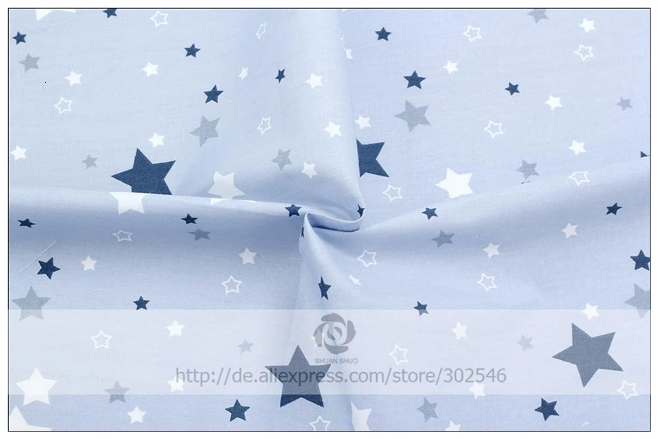 Shuanshuo Star саржевая хлопковая ткань, Лоскутная ткань, ткань ручной работы, для шитья, для детей и малышей, платье 40*50 см, 10 шт./партия