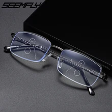 Seemfly новые прогрессивные многофокусные очки для чтения для мужчин и женщин, анти-синий свет, дальний прицел, очки для дальнозоркости, диоптрий+ 1,0 1,5