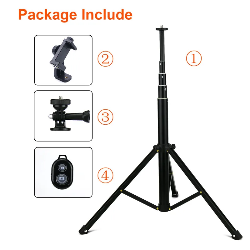 Extendable selfie stick tripod