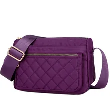 Женские сумки через плечо, женские сумки, известный бренд, одноцветная сумка-мессенджер, маленькая Летняя Пляжная Нейлоновая Сумочка, женская сумка