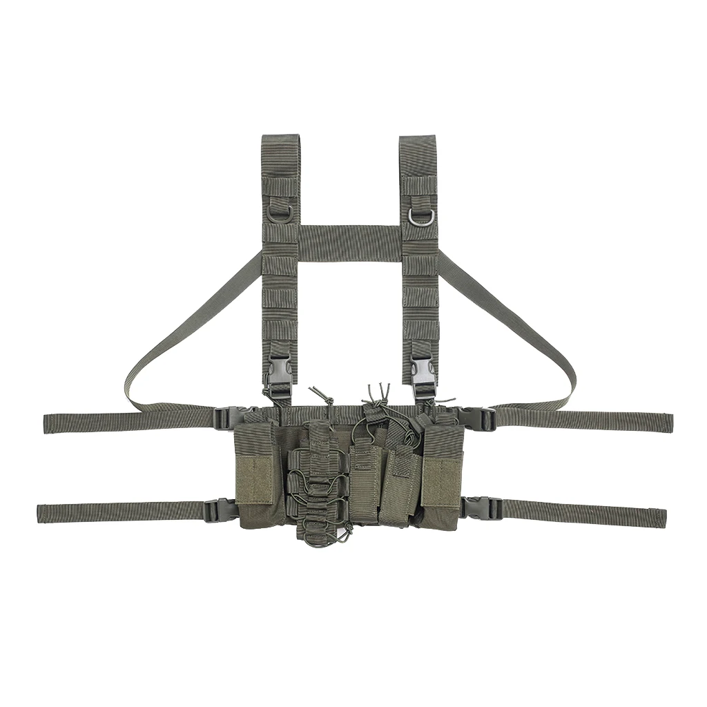 Women Men Outdoor MOLLE Vest Pockets Waistcoat Combat Chest Rig Hunting Belt