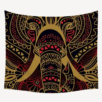 

Cilected Bohemian Mandala Flower Elephant Tapestry Wall Hanging Polyester Thin Animal Print Tapestry Hanging Beach Towel Blanket