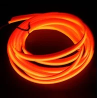 orange EURS 12 В 5 м освещение салона автомобиля DIY Авто Светодиодная лента EL гибкий неоновый светильник синий белый красный провод веревка USB атмосферная лампа 24 В - Испускаемый цвет: orange
