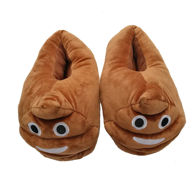 Whoholl Cute Funny Winter Shoes Women Slippers Unisex Brown Fashion Plush Female Indoors Slippers Home Warm Ladies