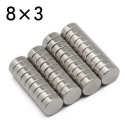 20/50/100/200/500 Pcs 8x3 Round NdFeB Neodymium Magnet N35 Super Powerful Small imanes Permanent Magnetic Disc