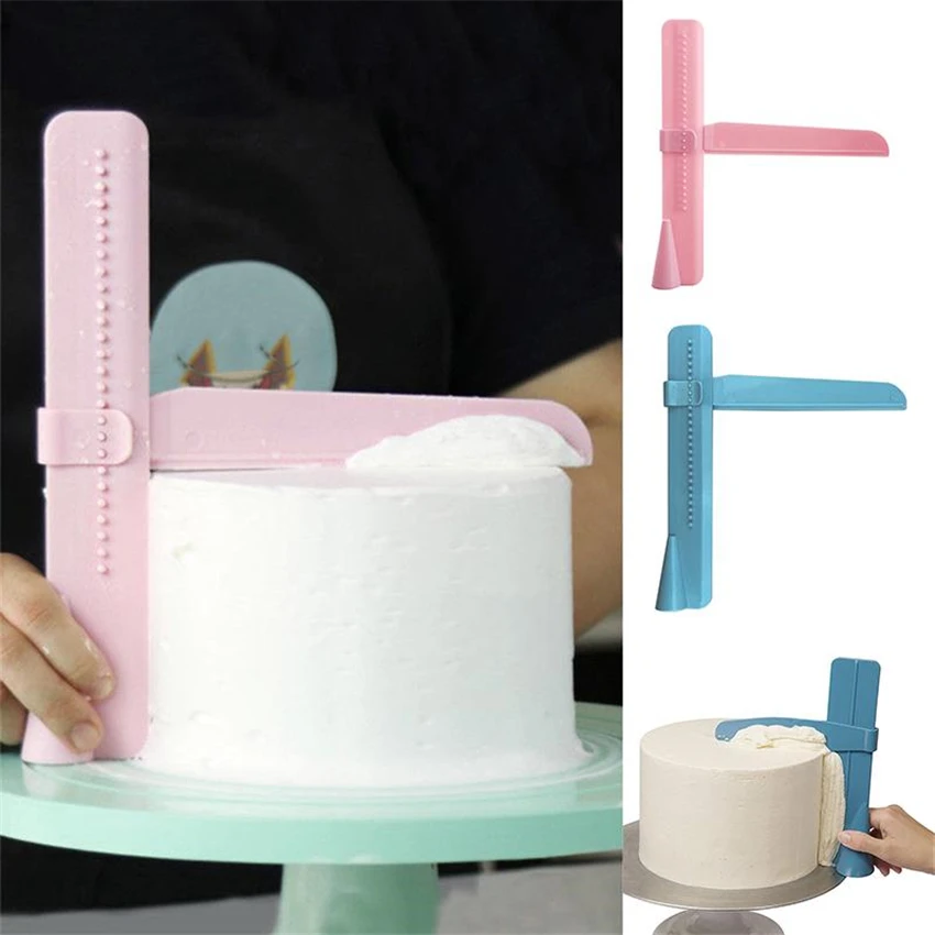  Portable Cake Scraper Smoother Adjustable Fondant Spatulas Cake Edge Smoother Cream Decorating Kitc