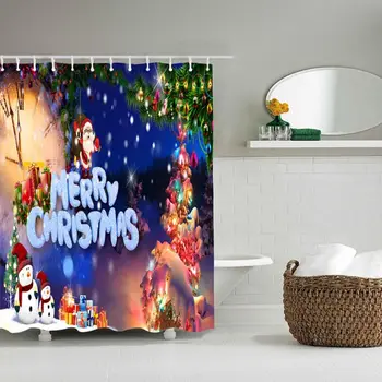 

12 Holes Star Wars Van Gogh Star Night Combination Waterproof Mildew Fabric Shower Curtain shower