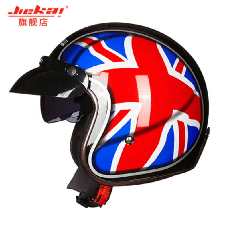 Capacete, Мото шлем Мото Кросс JIEKAI 510 мото rcycle шлем противотуманный двойной объектив половина шлем гоночный шлем/белый - Цвет: Design 1