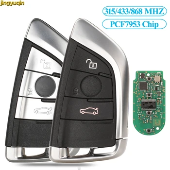 

Jingyuqin Remote Smart Car Key 315/433/868MHZ PCF7953 For BMW F CAS4 5 7 Series X5 X6 2014 2015 2016 3/4Button Keyless Entry Fob