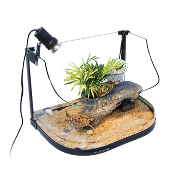 

Glass Turtle Tank with Balcony Small Fish Ecological Amphibious Patsy Villa
