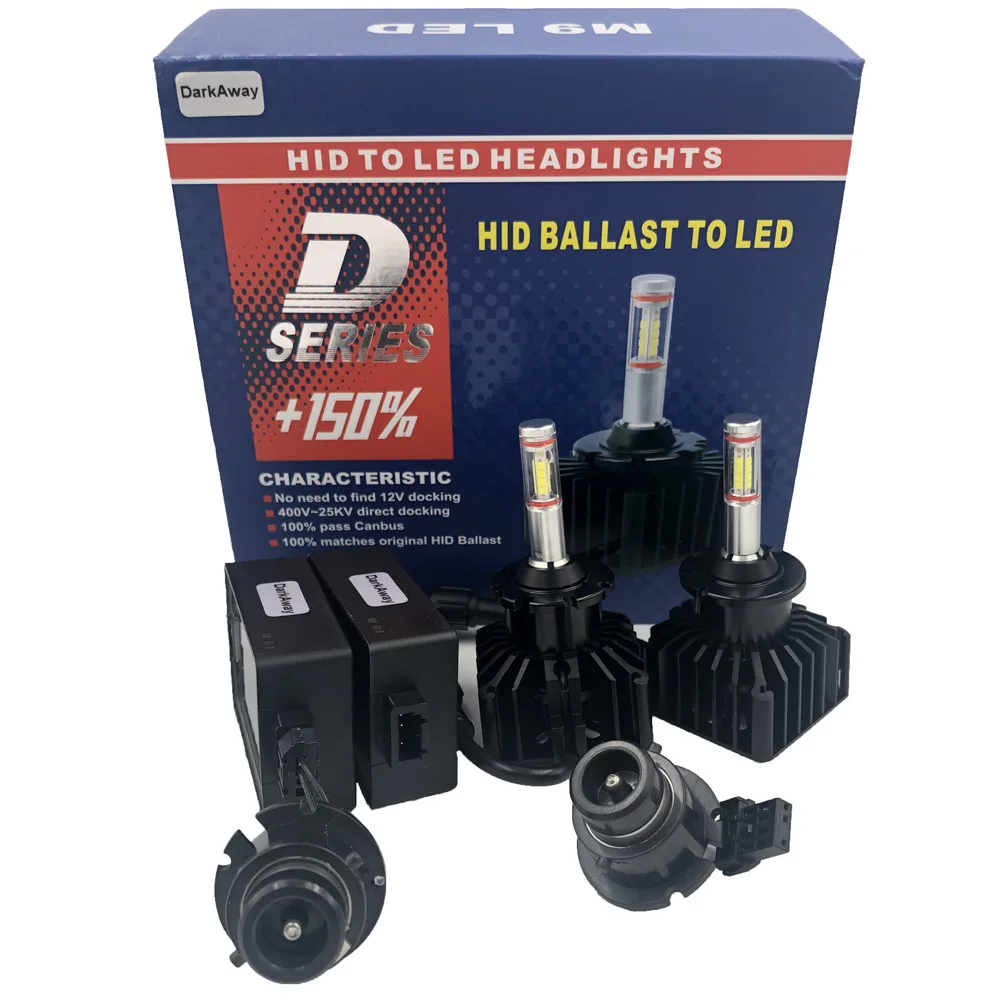 Светодиодная лампа DarkAway D2S D2R D2H Canbus Plug Play для HID балласта 35 Вт 4000 лм D1S D3S D4S D5S D8S