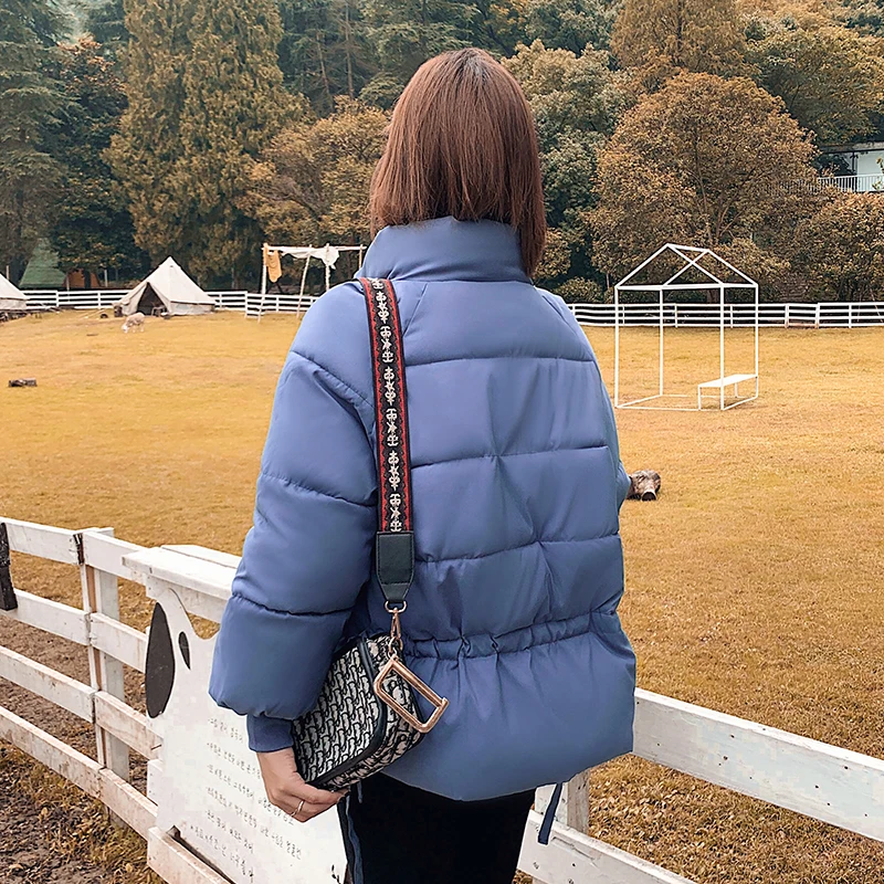 2020 Winter Coat Women Short Style Solid Oversized Womens Jacket Stand Collar Loose Cotton Padded Casual Plus Size Female Parka