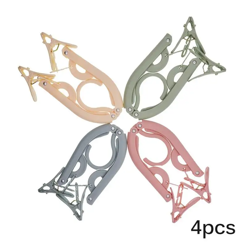 Travel Portable Folding Clothes Hangers Home Clothes Hangers Drying Rack Outdoor Travel Camping Plastic Clothes Coat Hangers