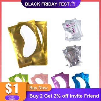 

New 100 Pcs/Lot Patches for Eyelash Extension Under Eye Pads Paper Patches Pink Lint free Stickers for False Eyelashes