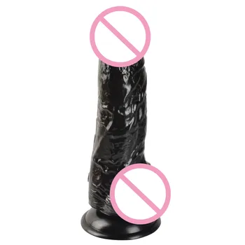 Huge Dildo Realistic Big Black Dick Imitation Penis Imitator 22*5cm Vibrator Masturbation Silicone Sex Toys for Women Adults 2