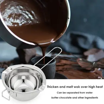 

Stainless Steel Melting Pot Portable Chocolate Butter Milk Sugar Heating Bowl Environmental Protection Kitchen Cooking Tool