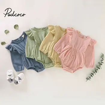 

Brand Baby Girls Boys Unisex Clothes Newborn Infant Baby Clothes long sleeve Bodysuits Spring Autumn Cotton Linen Cotton Outfit