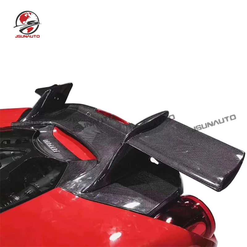 Per Ferrari 488 M Stile Opaco Lucido In Fibra Di Carbonio Posteriore Ala Tronco Diffusore Spoiler Per Ferrari 488 Gtb Spider