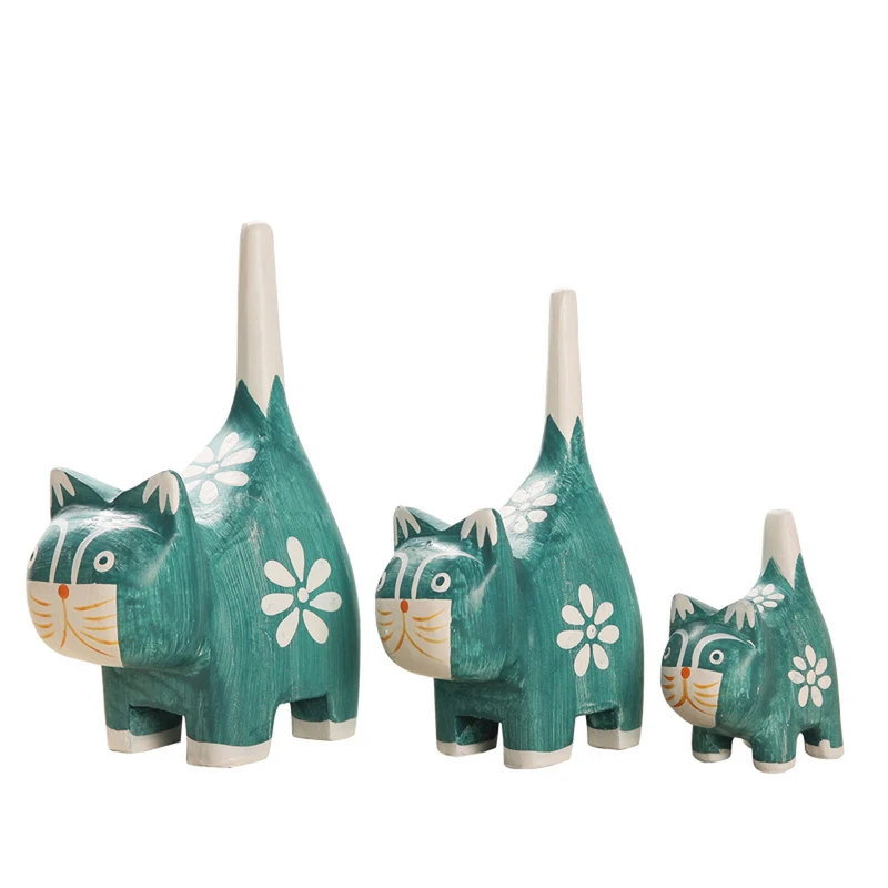 1 SET (3PCS) KITTEN ANIMAL LIVING ROOM BEDROOM WINE CABINET ORNAMENTS CREATIVE SMALL FURNISHINGS HOME GIFTS WL5231522 | Дом и сад
