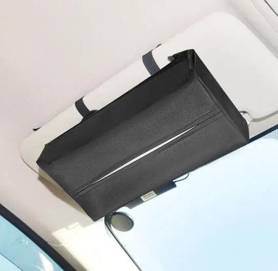 Car Leather Sun Visor Seat Back Tissue Box Cover Pumping Paper Home Napkin Holder Case | Автомобили и мотоциклы