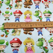 50*148 см Милая хлопковая ткань «Super Mario Bros», ручная работа, домашний текстиль, Лоскутная Одежда для мальчиков, Детская рубашка, юбка в стиле пэчворк