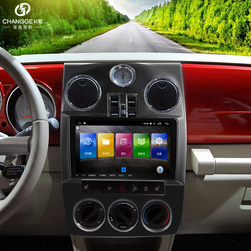 9,66 дюйма HD Android 8,1 Автомобильный USB Мультимедийный видео аудио радио gps DVD голосовая навигация плеер для Chrysler PT Cruiser Sebring