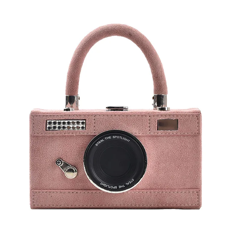 HISUELY 2022 New Women Personalized Fashion Camera Shape Clutch Ladies Casual Mini Crossbody Bag Small Shoulder Bag Purse BG2242 